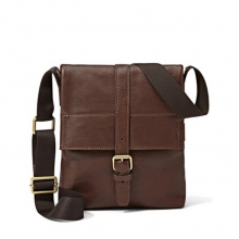 Cheap price good quality vintage genuine leather men over the shoulder long strip bag