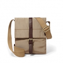 Big brand design luxury mens single shoulder canvas leather bag