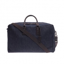 China factory over size denim fabric canvas leather duffle bag for traveling