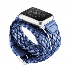 2018 New arrival fashion design 38mm 42mm blue leather watch straps