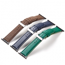 Classic design 38/40mm apple watch strap pebble grain leather watch bands