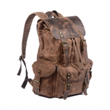 2019 China manufacturer price retro design waterproof canvas backpack bag for outdoor