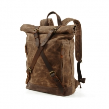 2019 newest design waterproof waxy canvas backpack vintage style laptop backpack for men