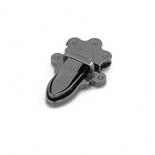Wholesale price custom design zinc alloy purse lock gun metal color press lock for women handbag