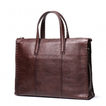 Amazon low price good quality handmade leather handbag genuine leather briefcase for men
