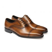High quality classical design brown leather lace up shoes men shoes for sales