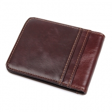 Guangzhou factory cheap price good quality genuine leather rfid credit cards wallet money clip