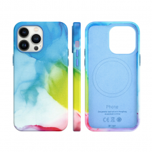 New arrival colorful design PU leather magsafe mobile phone case for iPhone 14