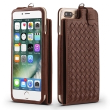 2018 new design wholesale price genuine leather iphone7 case with cards holder
