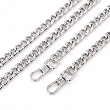 Wholesale price zinc alloy silver color key chain purse chain handbag chain with clasp