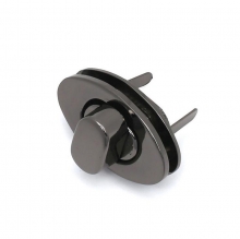 Custom design good quality gun metal lock for bag zinc alloy turn lock for purse