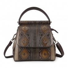 Manufacturer price OEM ODM design good quality brown leather ladies purse women backpack