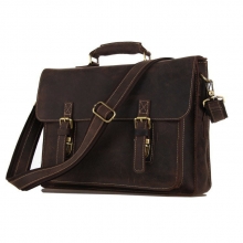 Good quality cheap price brown crazy horse leather sling bags for men