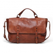Amazon hot selling vintage brown leather shoulder bag genuine leather messenger bag for men