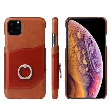 Hot selling wholesale price genuine leather mobile phone cases iphone11 cases with metal ring