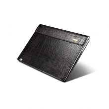 New design high quality good price black crocodile grain leather Mircosoft surface book 2 tablet case