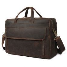 Low price good quality custom design vintage brown duffle bag leather travel bag for business