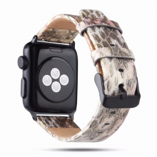 OEM custom design good quality real python skin leather apple watch straps apple watch bands