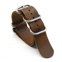 Factory price 22mm vintage leather watch bands Nato leather watch straps for men