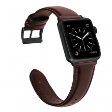 Amazon hot selling good quality genuine leather watch band leather straps for apple watch