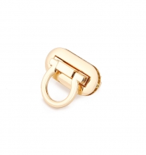 Factory Price Zinc Alloy Metal Light Gold Handbag Purse Flip Bag Locks Decoration Hardware For Handbag