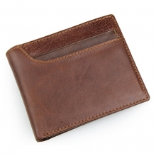 Wholesale price good quality retro style RFID brown leather men wallet credit card wallet