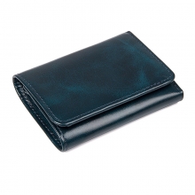 Best selling fashion design vintage green leather rfid wallet credit card wallet