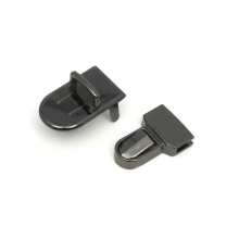 OEM design wholesale price zinc alloy hardware press lock for bag gun metal lock for bag