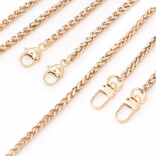 Factory price good quality zinc alloy metal bag chain light gold chain for women handbag