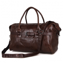 Guangzhou factory low price good quality vintage style traveling bag genuine leather duffle bag