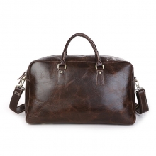 China factory best quality leather weekender travel bags for men