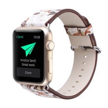 38mm Wholesale price good quality custom painting cow leather apple watch belts