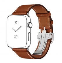 Factory price best selling good quality 38mm 42mm brown full grain leather watchband