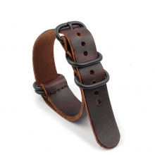 Factory price vintage brown leather watch strap Nato watch strap leather watch bands