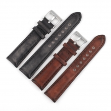 Factory price 22mm retro style leather iwatch strap leather watch bands leather watch straps