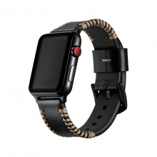 Fashion design good quality genuine leather watch bands 38mm leather straps for apple watch