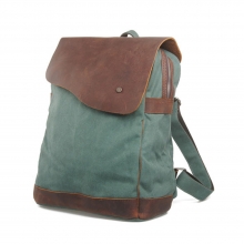 China factory wholesale canvas and genuine leather jansport backpacks