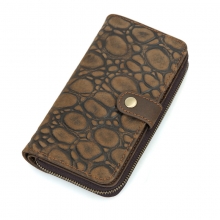 Factory price leisure design genuine leather credit cards wallet for lady