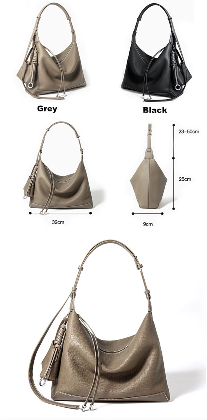 Custom Full Grain Leather Crossbody Bags Women Shoulder Bag for Everyday Use