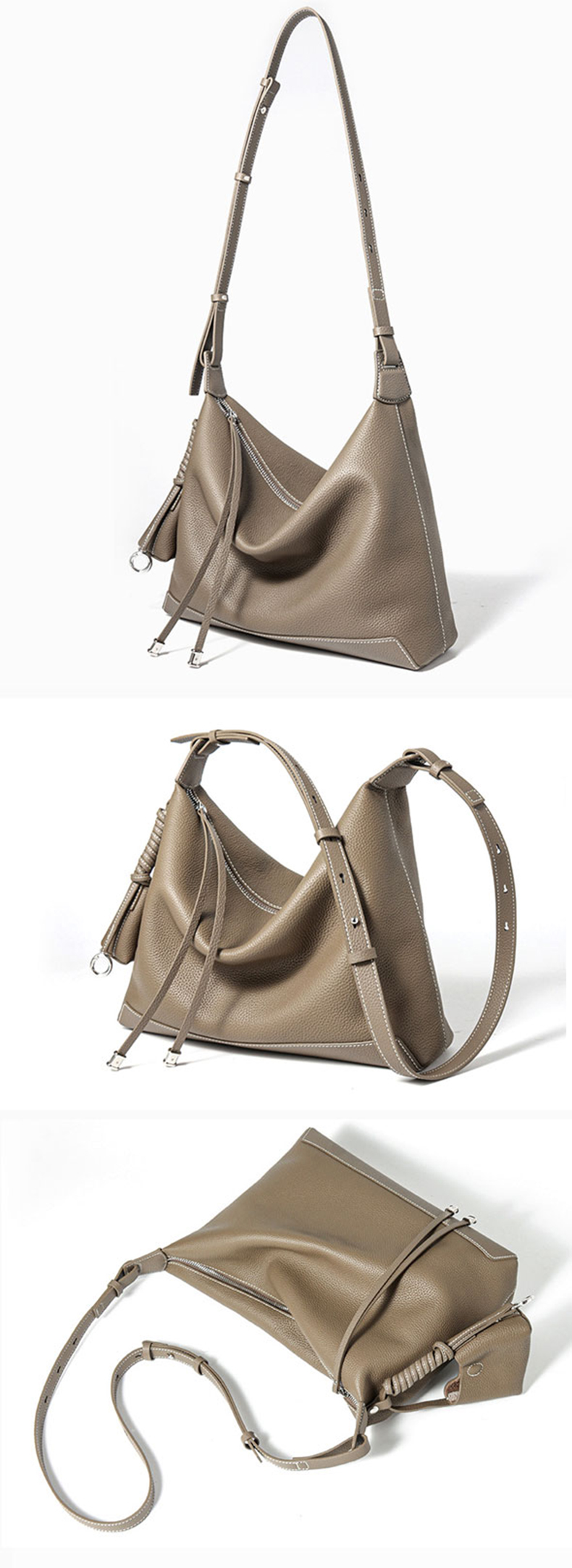 Custom Full Grain Leather Crossbody Bags Women Shoulder Bag for Everyday Use