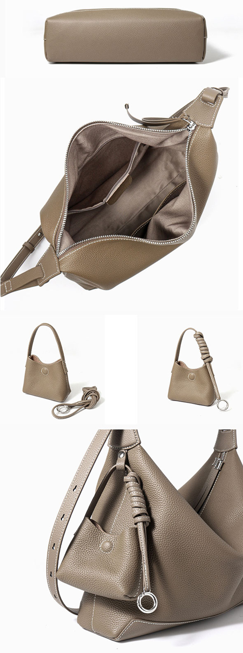 Custom Full Grain Leather Crossbody Bags Women Shoulder Bag for Everyday Use