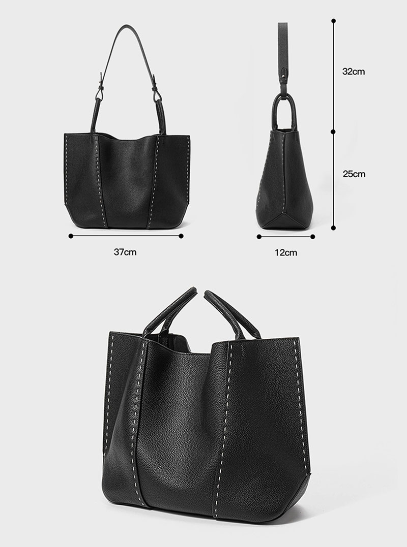 Custom Large Capacity Genuine Leather Mother Bag Trend Casual Shoulder Bag For Ladies