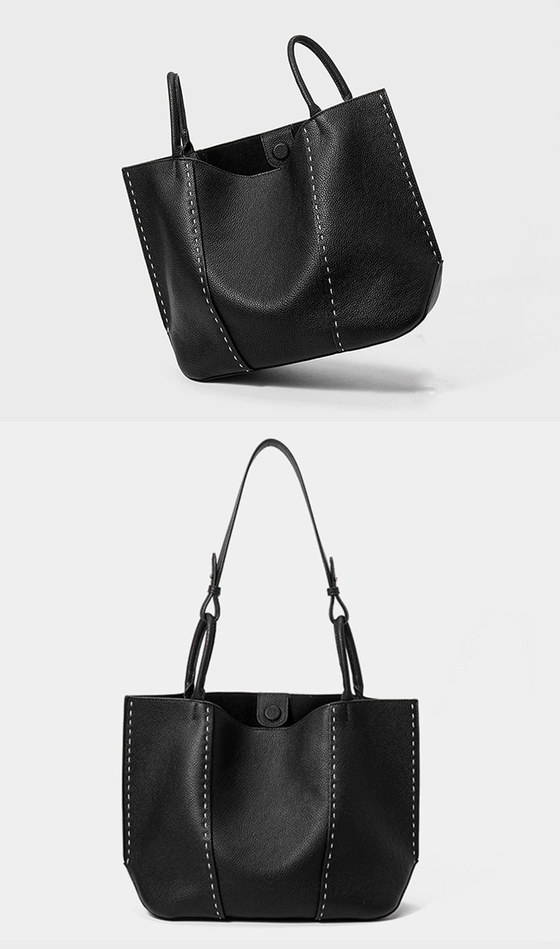 Custom Large Capacity Genuine Leather Mother Bag Trend Casual Shoulder Bag For Ladies