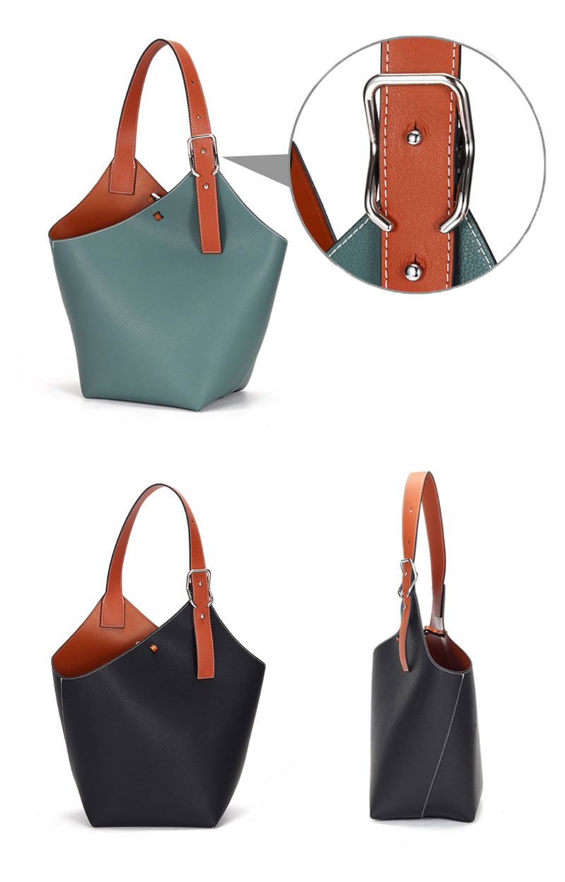 Elegant Premium Leather Bucket Handbag for Stylish Women