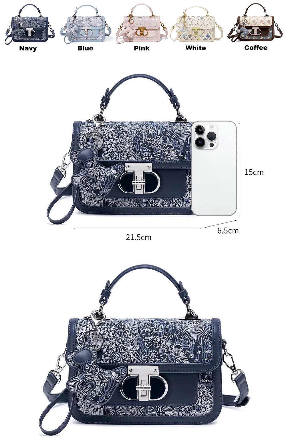 Fashionable Versatile PU Sling Handbag for Stylish Women