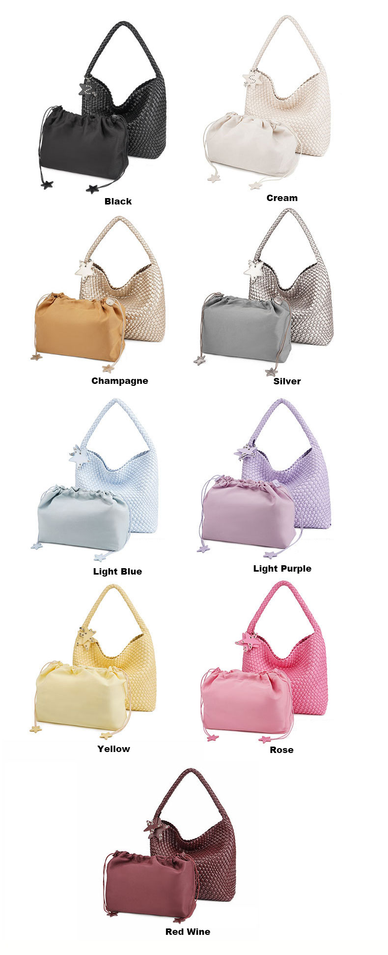 Stylish Handmade PU Woven Shoulder Bag for Trendy Women