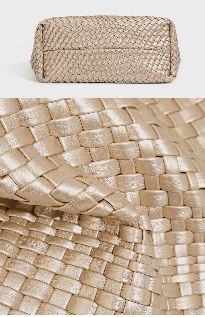 Stylish Handmade PU Woven Shoulder Bag for Trendy Women