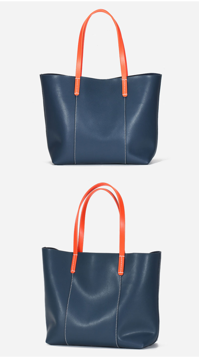 Stylish Large Capacity Leather Tote Bag for Women