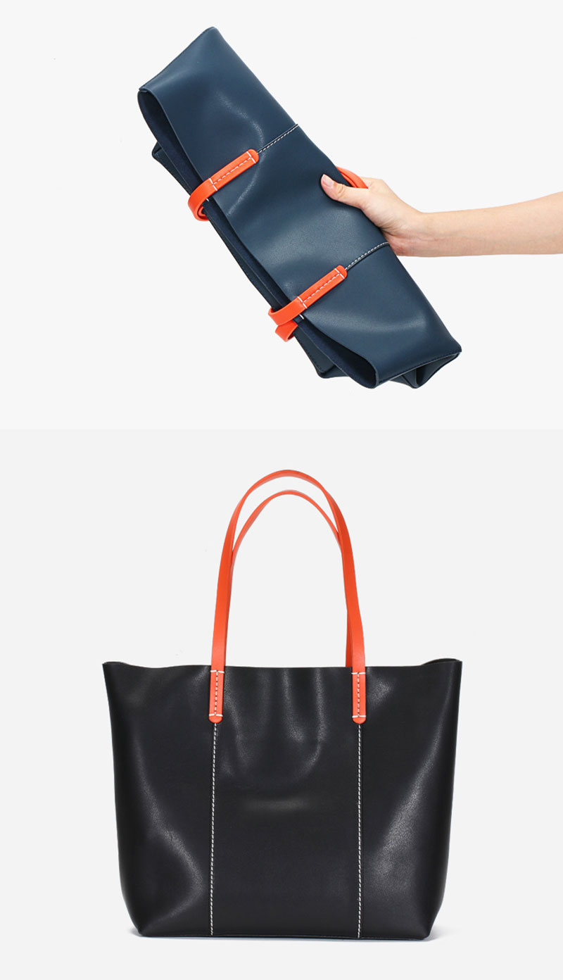 Stylish Large Capacity Leather Tote Bag for Women