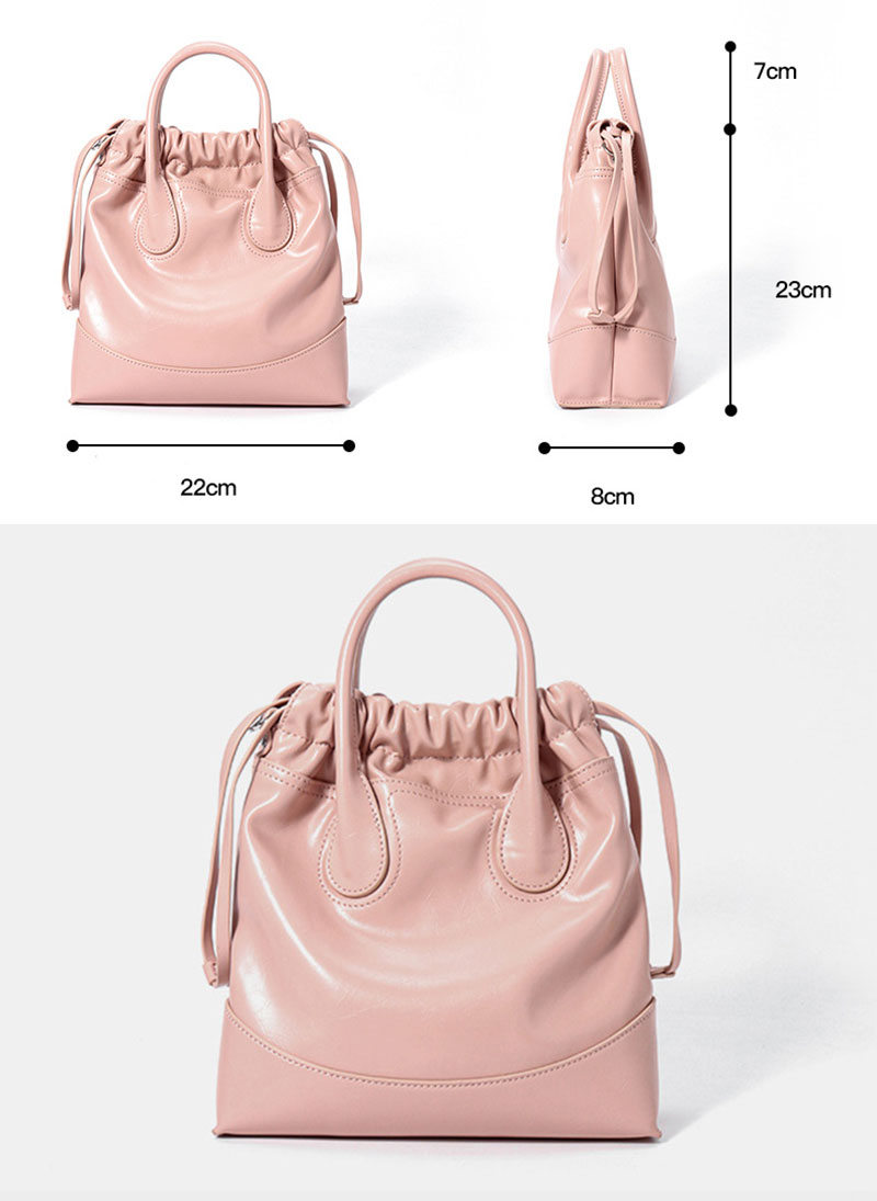 Stylish pink PU leather crossbody shoulder bag for fashionable ladies